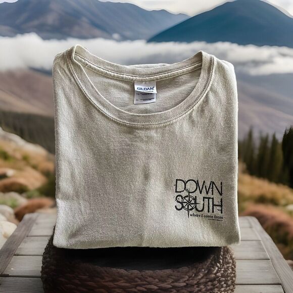 Down South Moonshine Get Your Shine On T-Shirt Light Beige Size XL - Picture 10 of 10